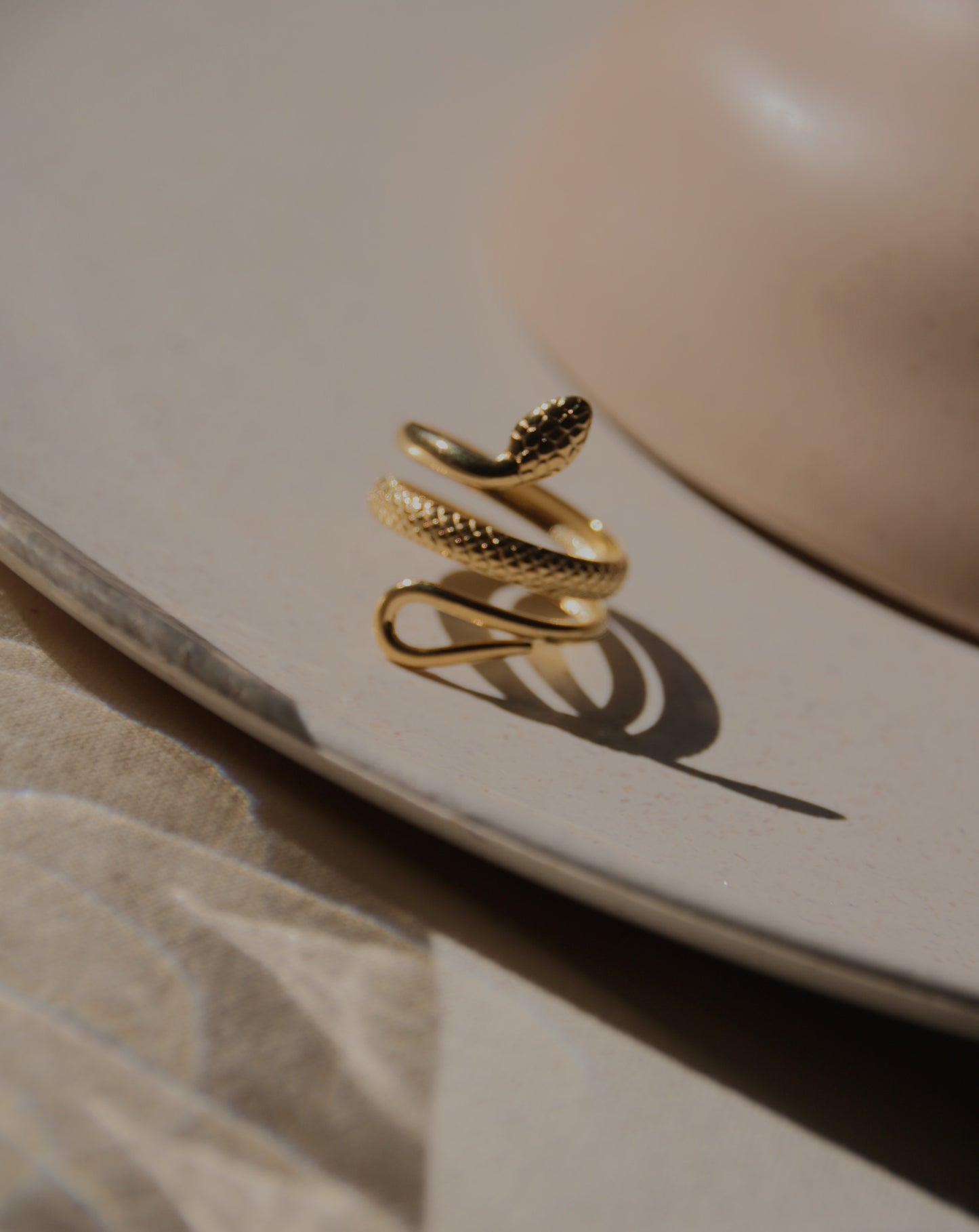 snake ring made of 18k stainless steel