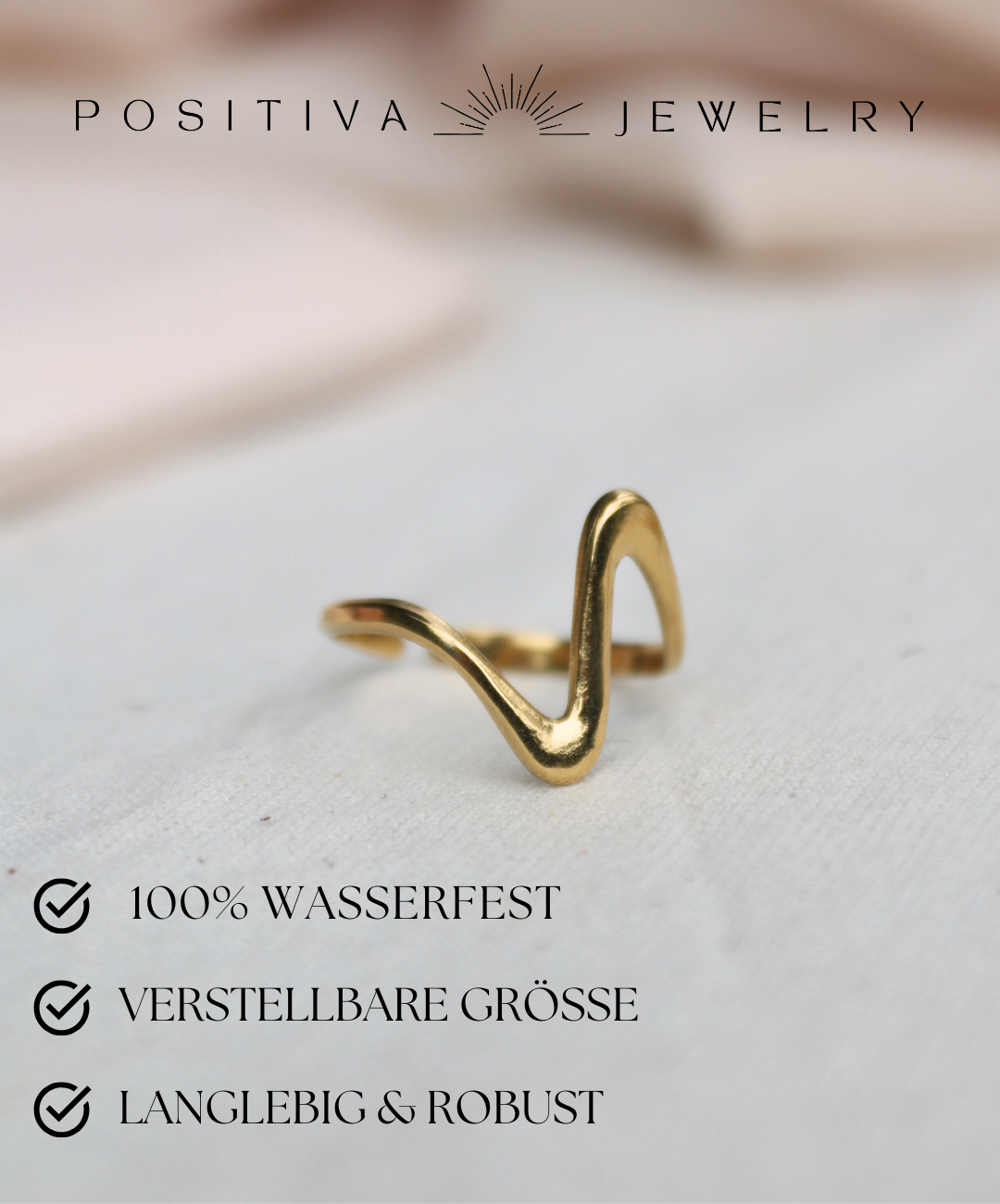Bague en or fluide