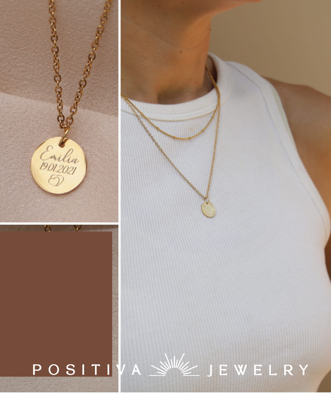 Collier personnalisé gravé pour naissance