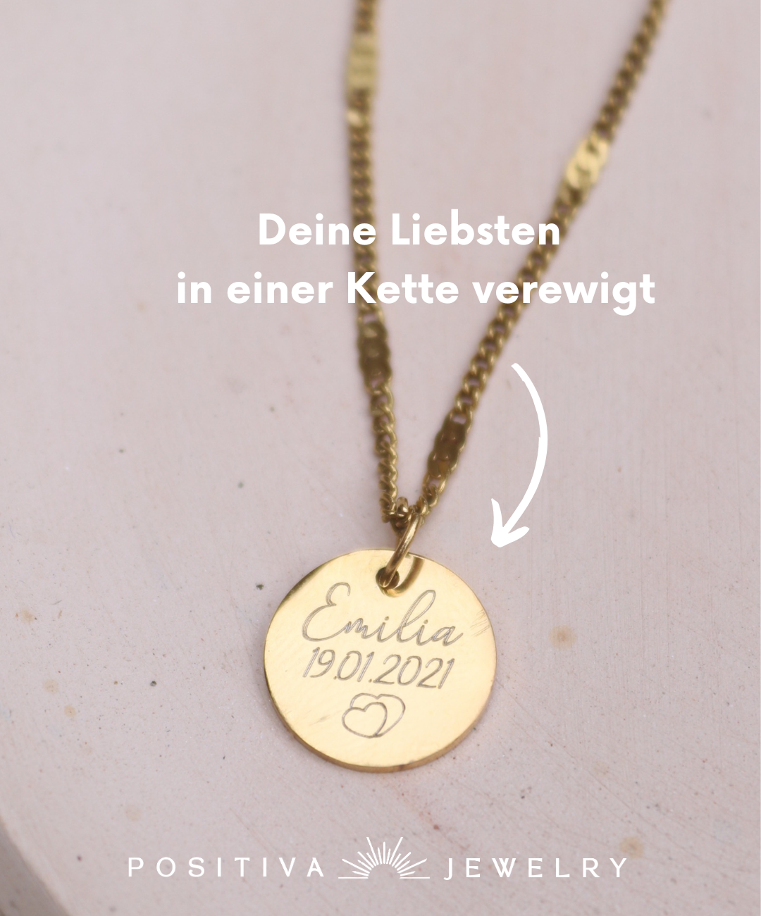 Collier personnalisé gravé pour naissance
