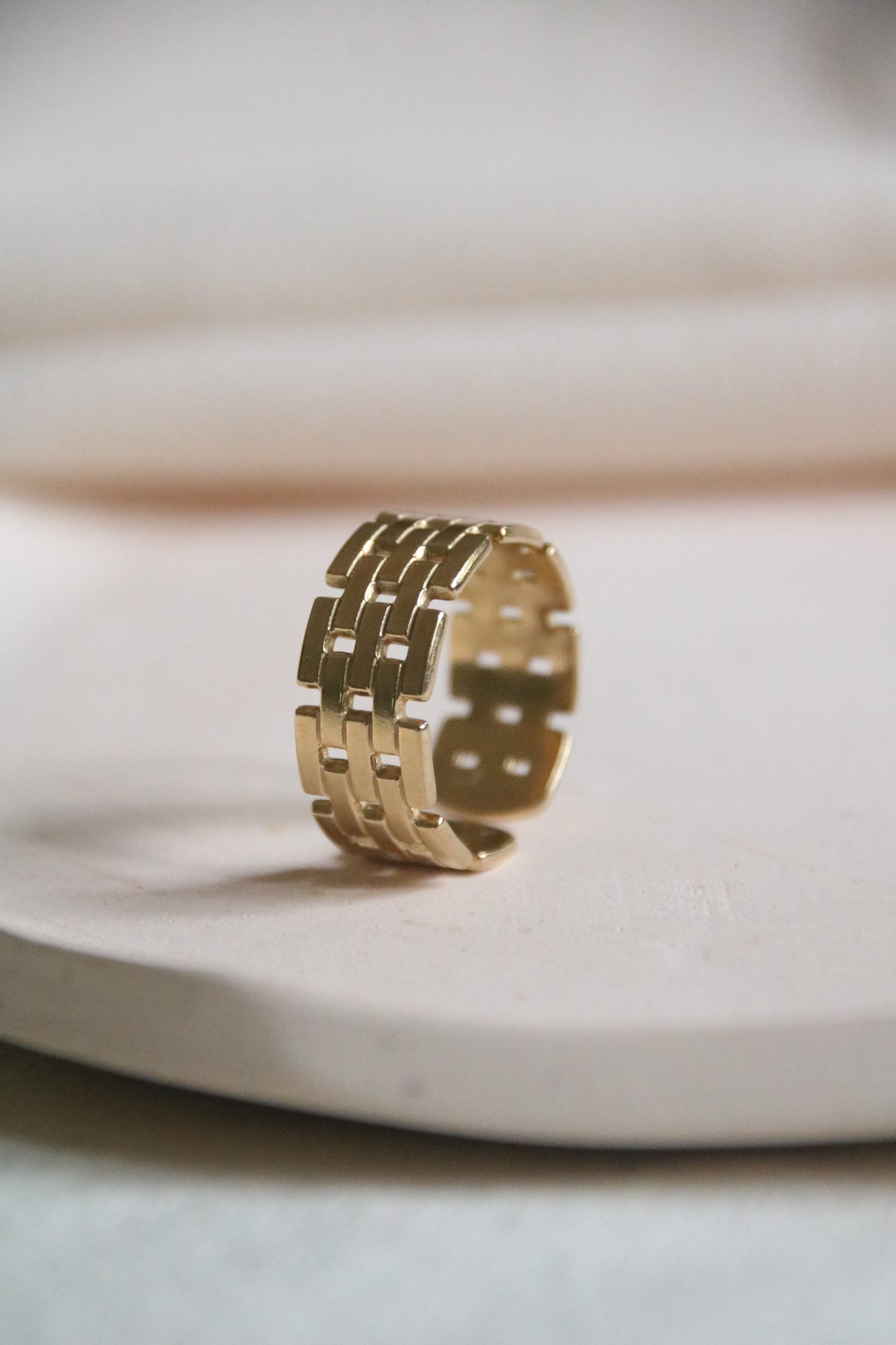 Bague Grille Dorée
