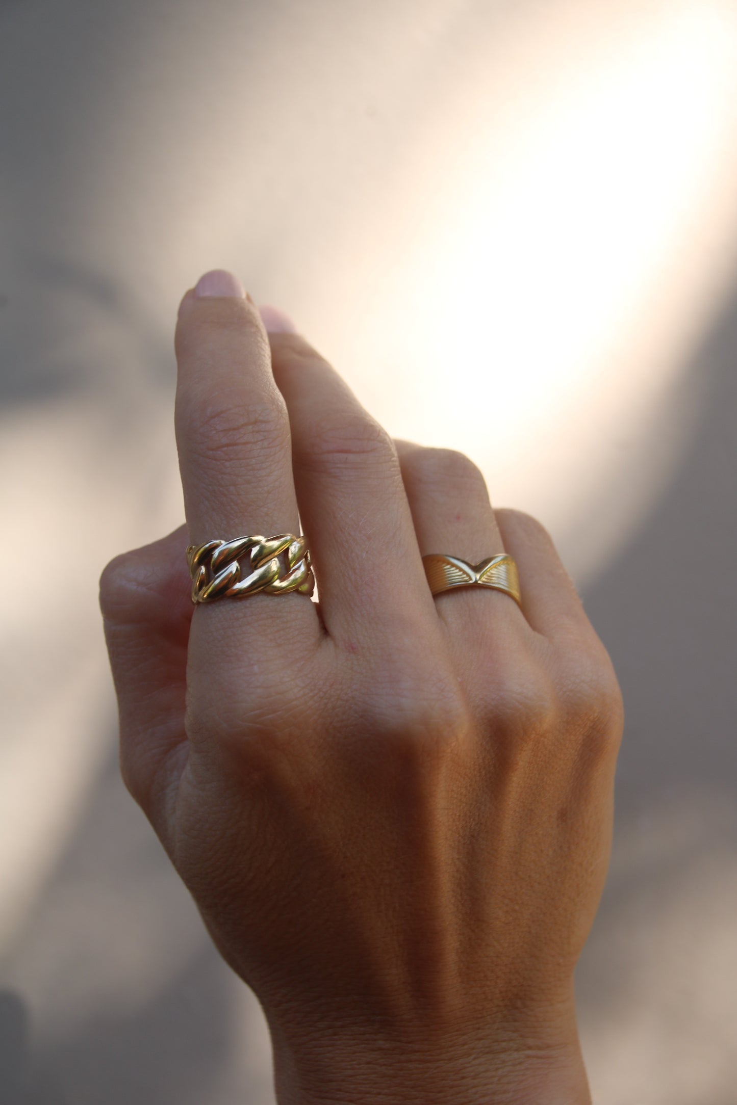 Bague à chaîne audacieuse