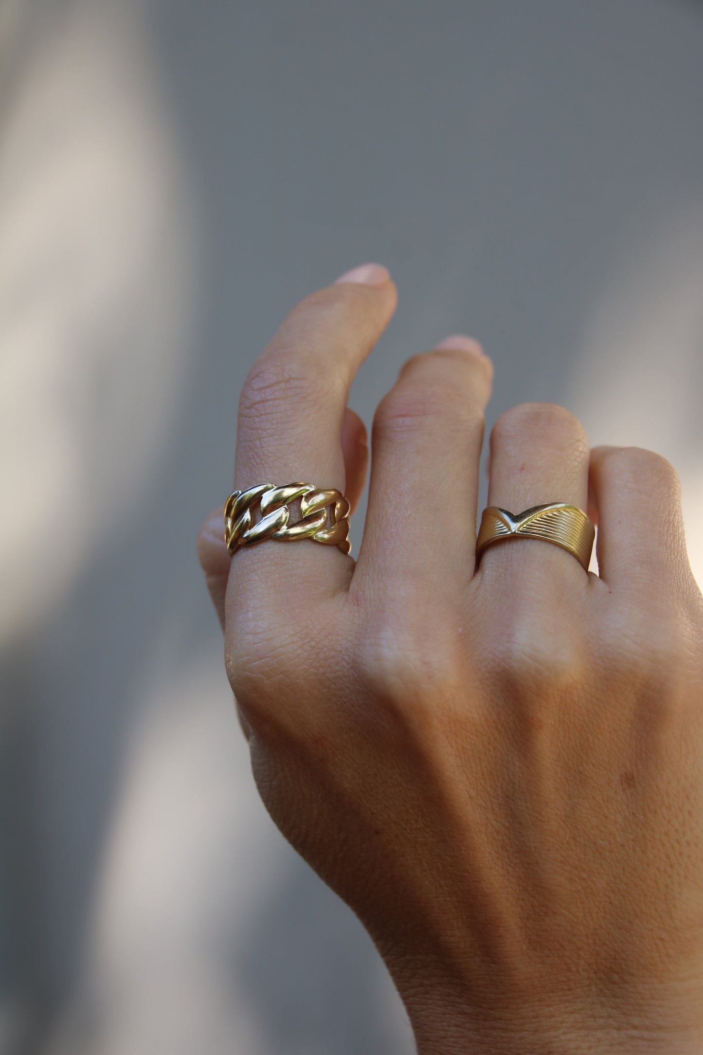 Bague à chaîne audacieuse