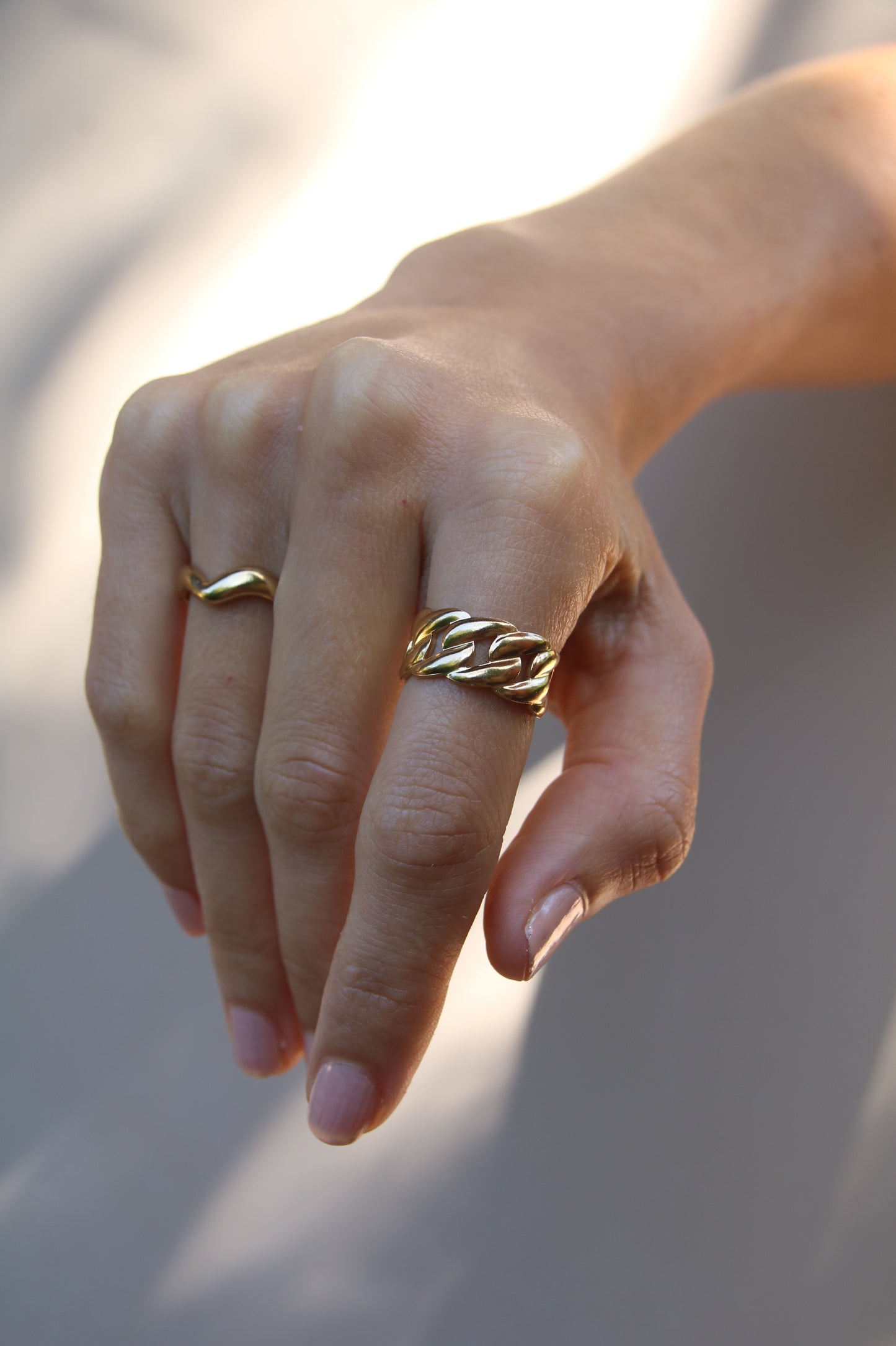Bague à chaîne audacieuse