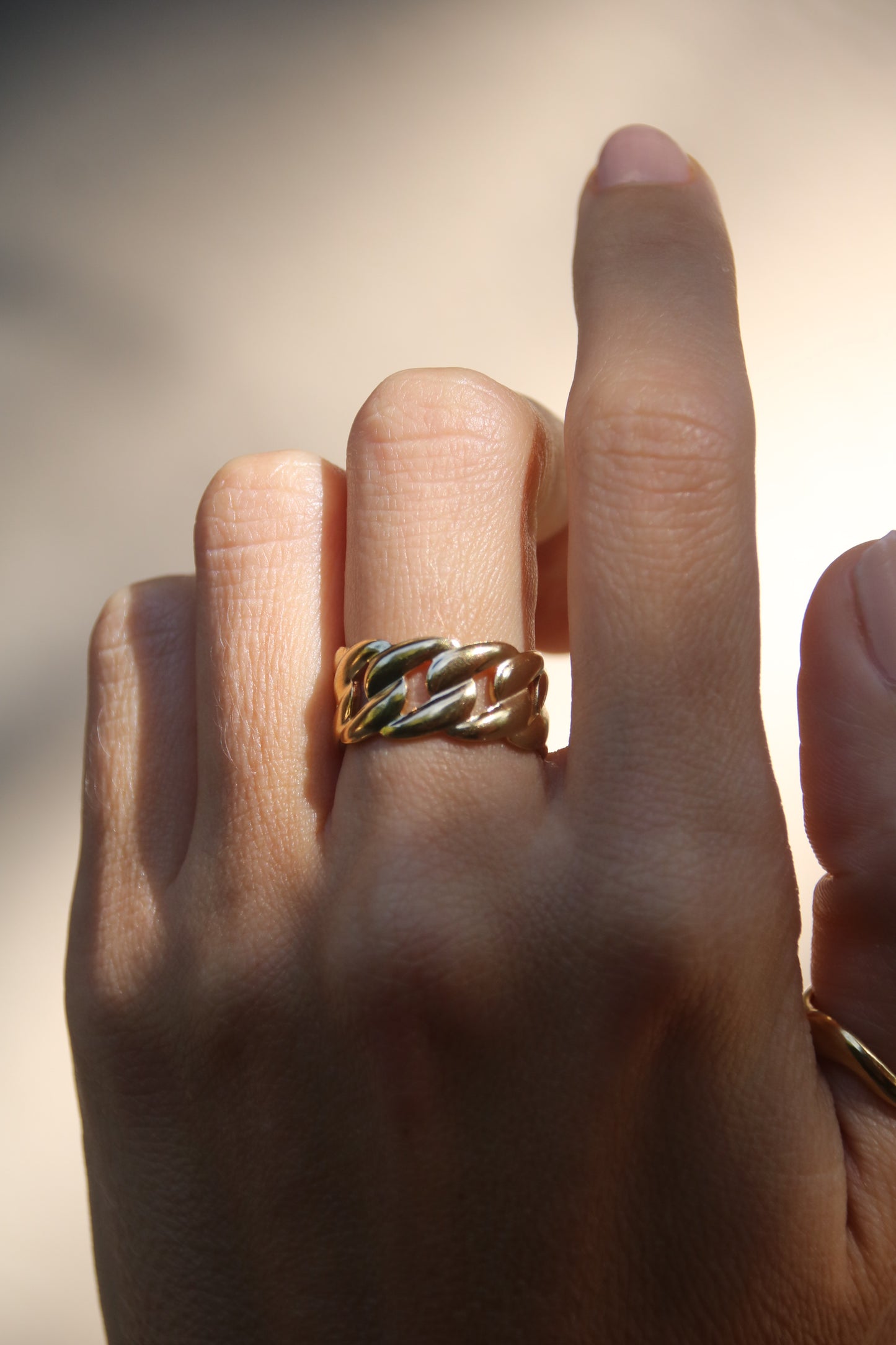 Bague à chaîne audacieuse