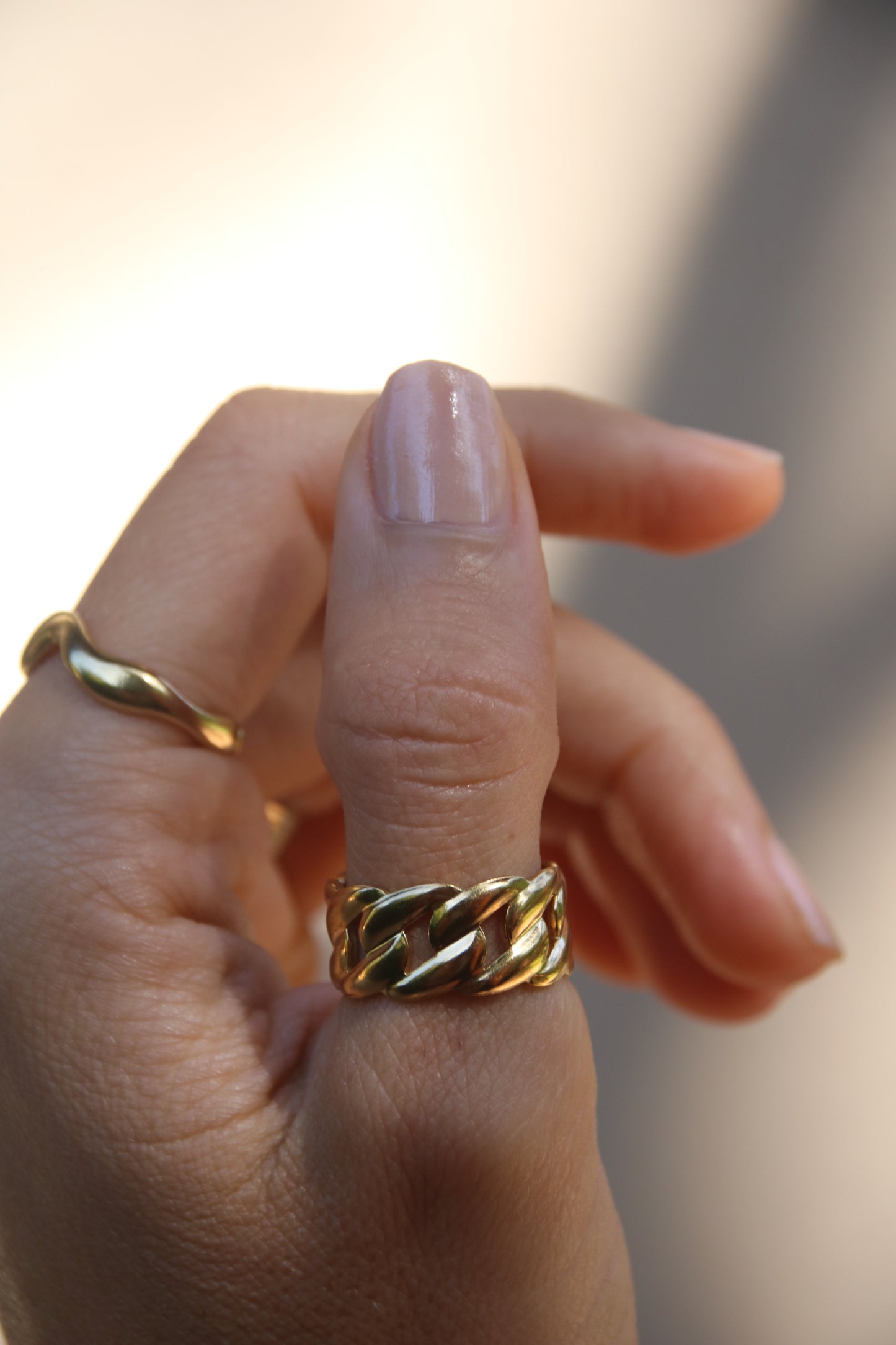 Bague à chaîne audacieuse