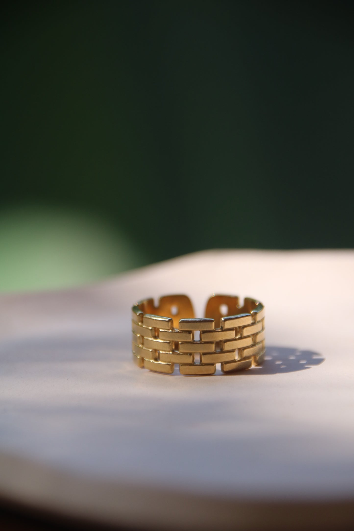 Bague Grille Dorée