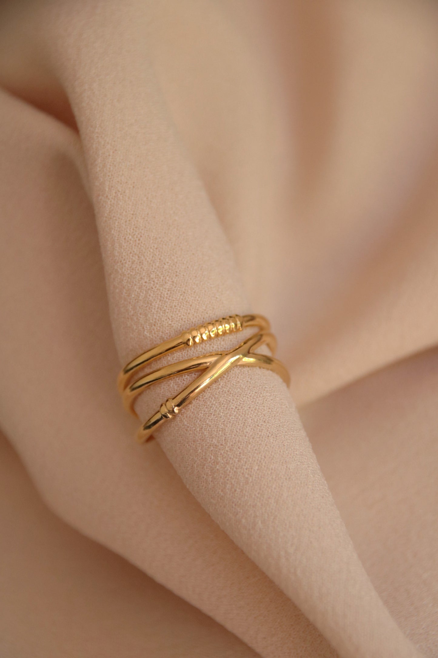 Minimalist gold ring made of 18k stainless steel