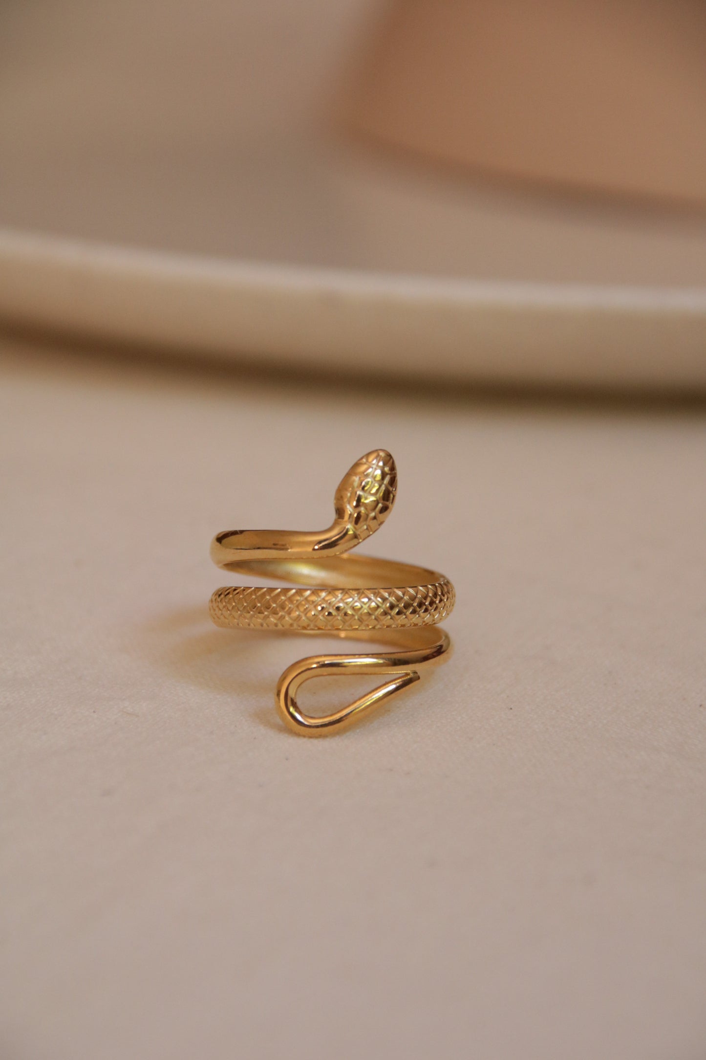 snake ring made of 18k stainless steel
