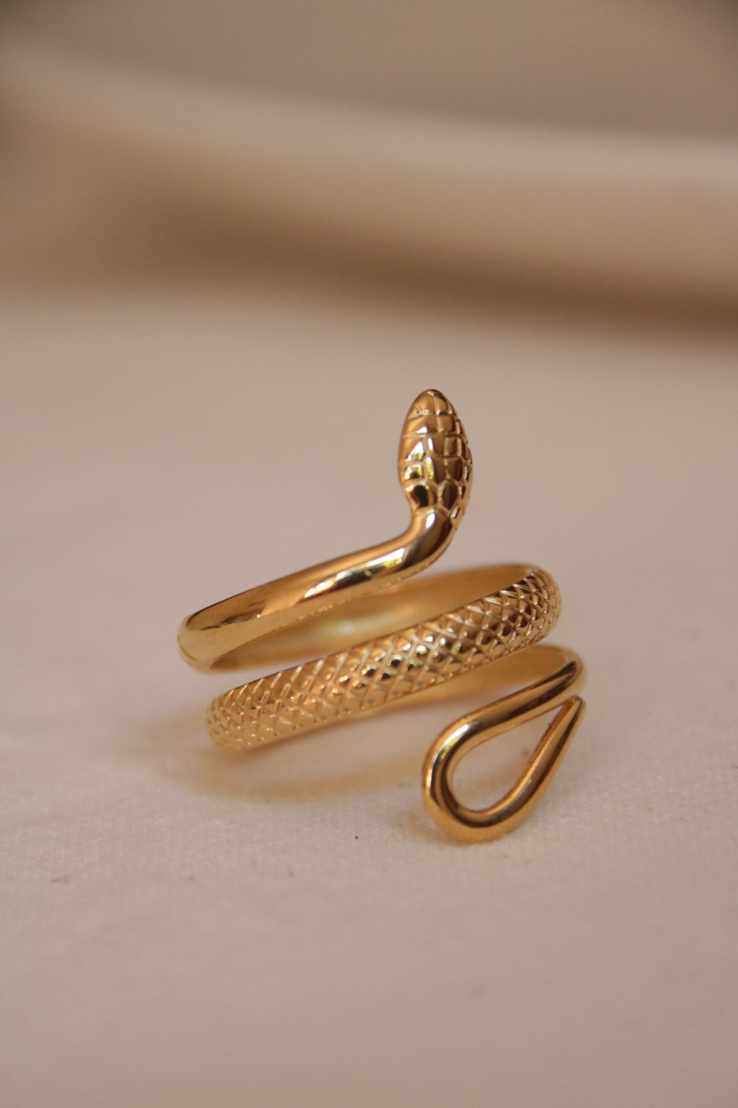 snake ring made of 18k stainless steel