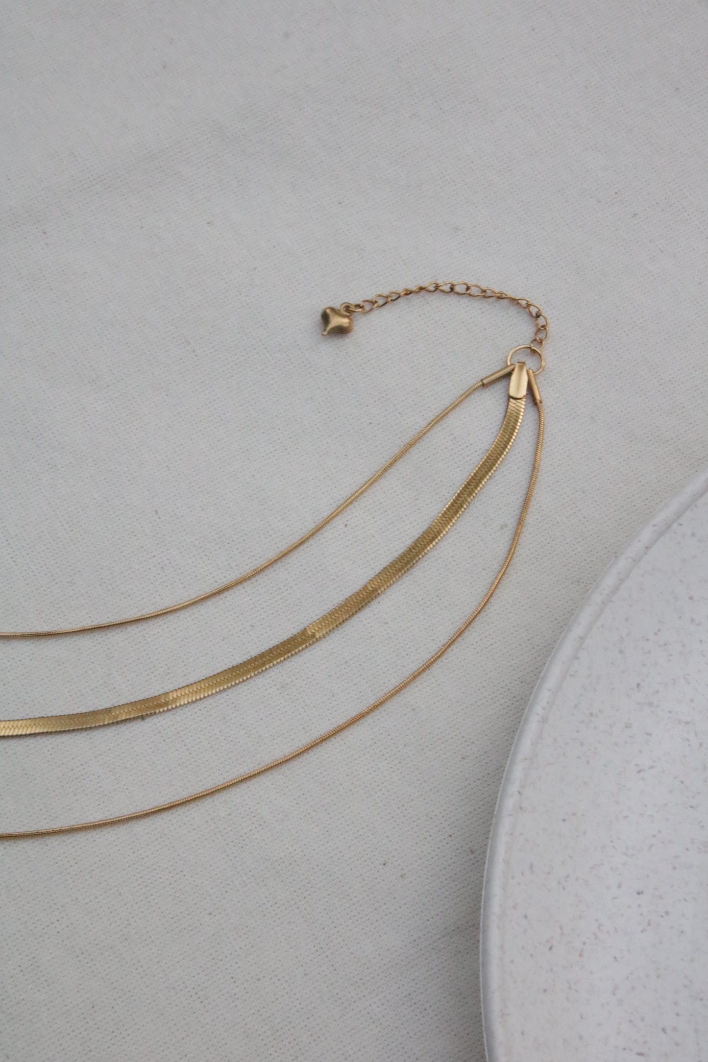 Ensemble de colliers à trois couches, ensemble de bijoux avec chaînes serpent minimalistes