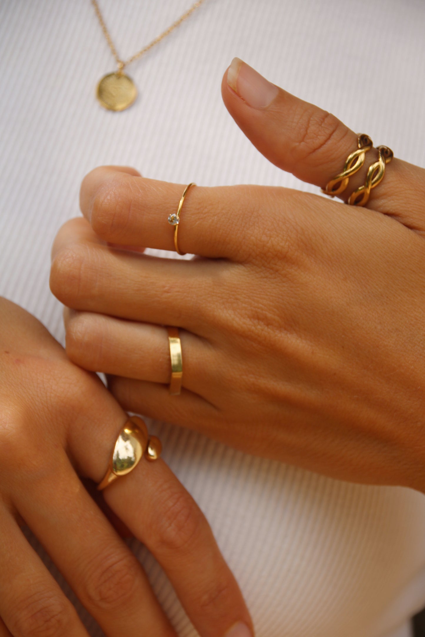 snake ring made of stainless steel with 18k gold plating