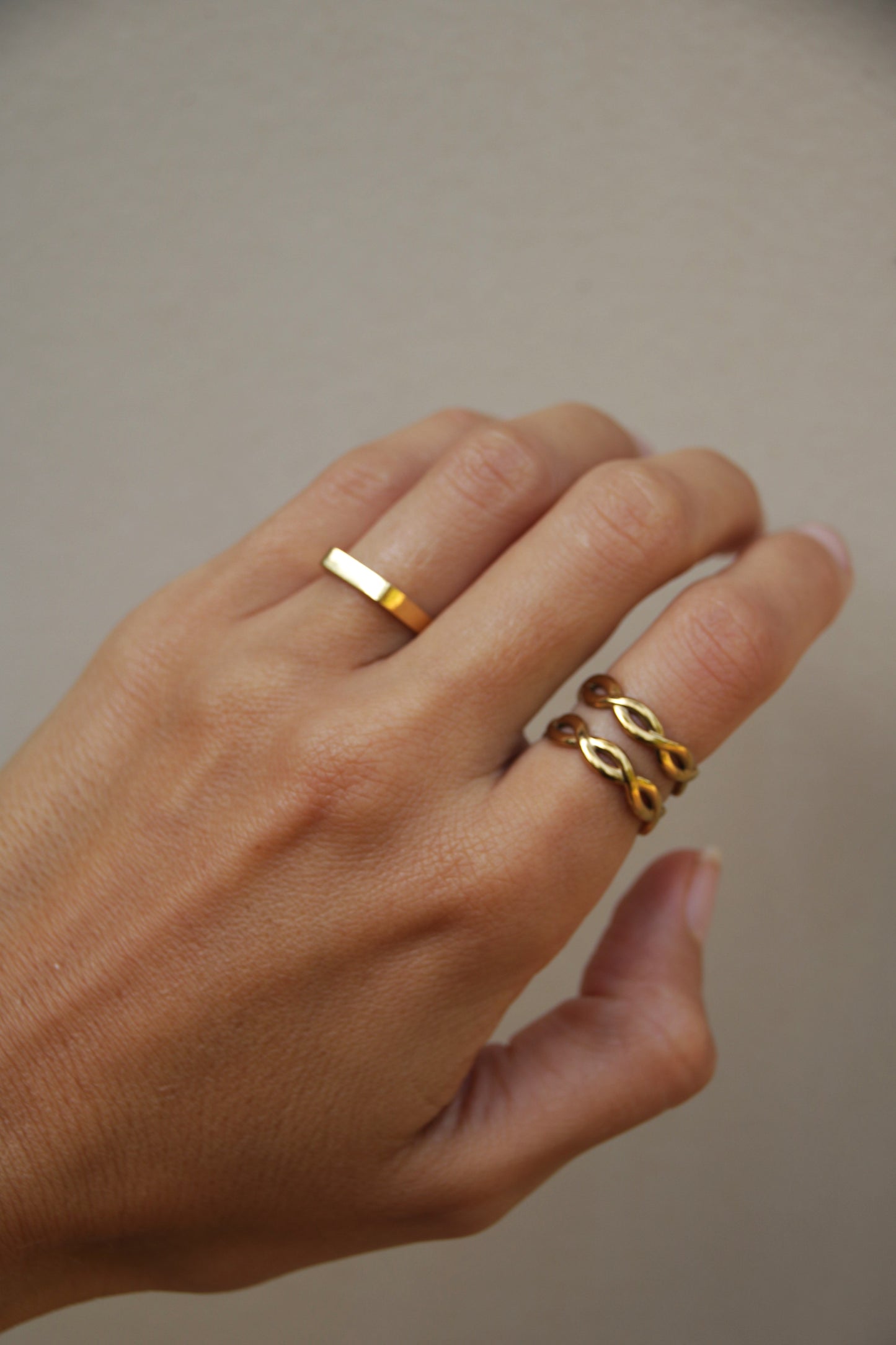 snake ring made of stainless steel with 18k gold plating