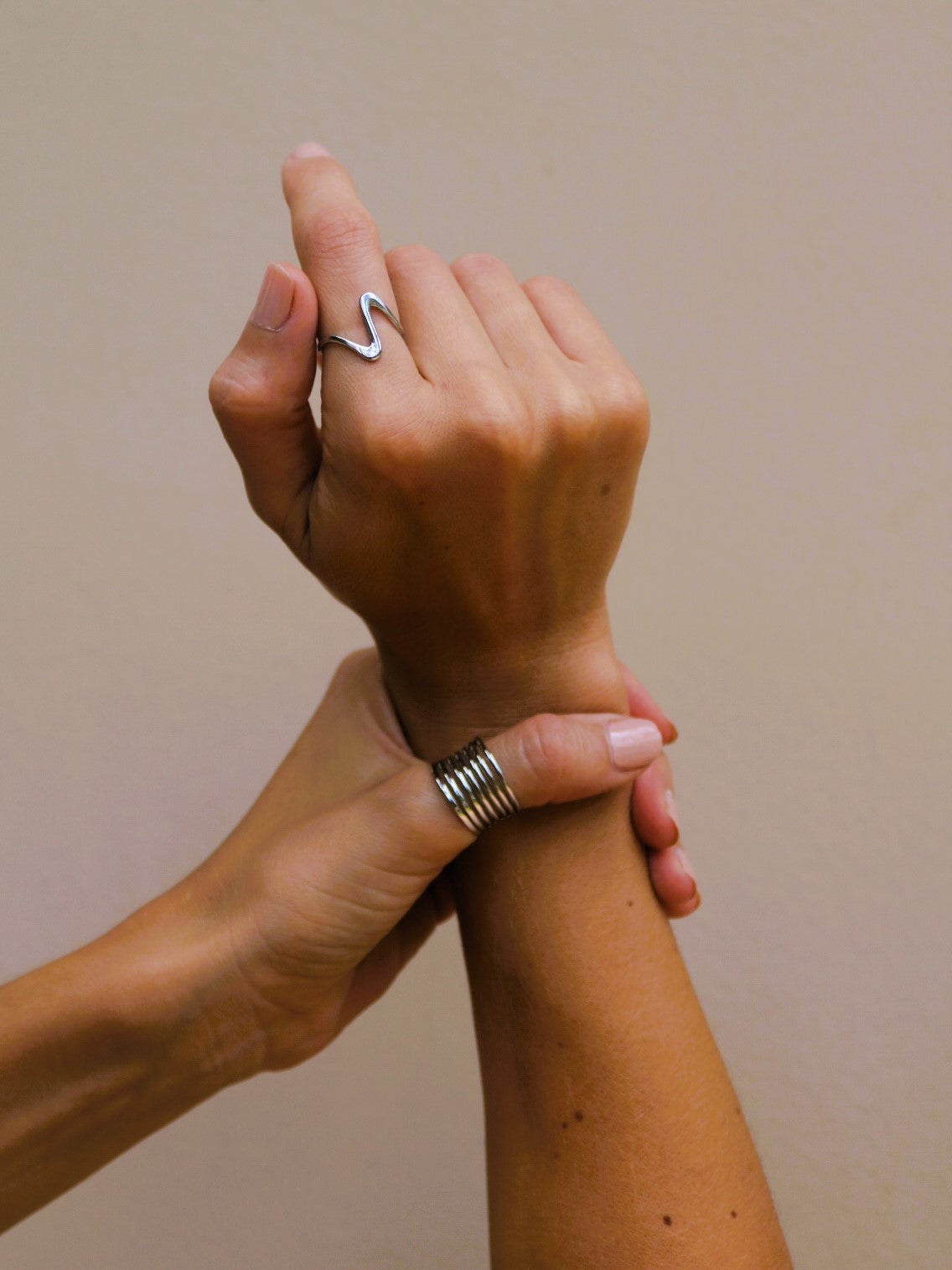 Bague en or fluide