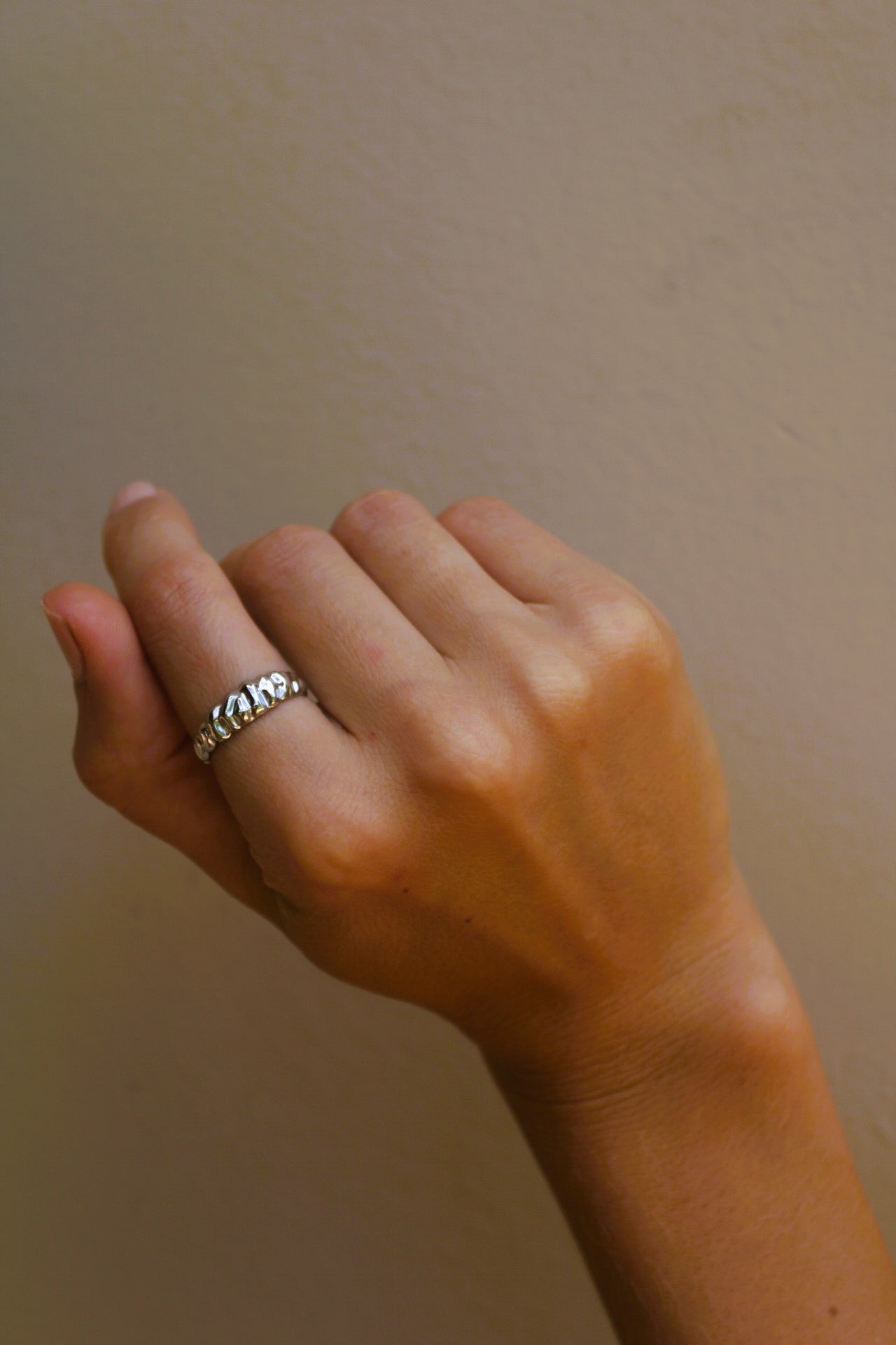 Golden Wave Ring, Adjustable Ring