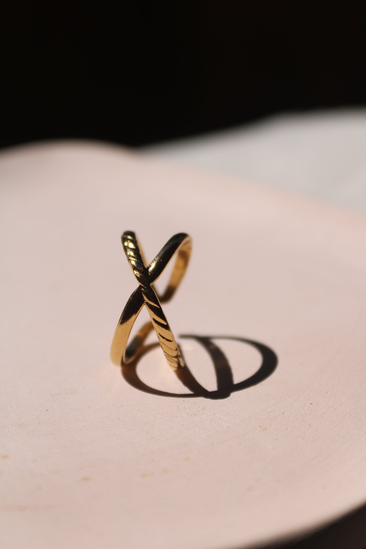 cross ring with fluted band