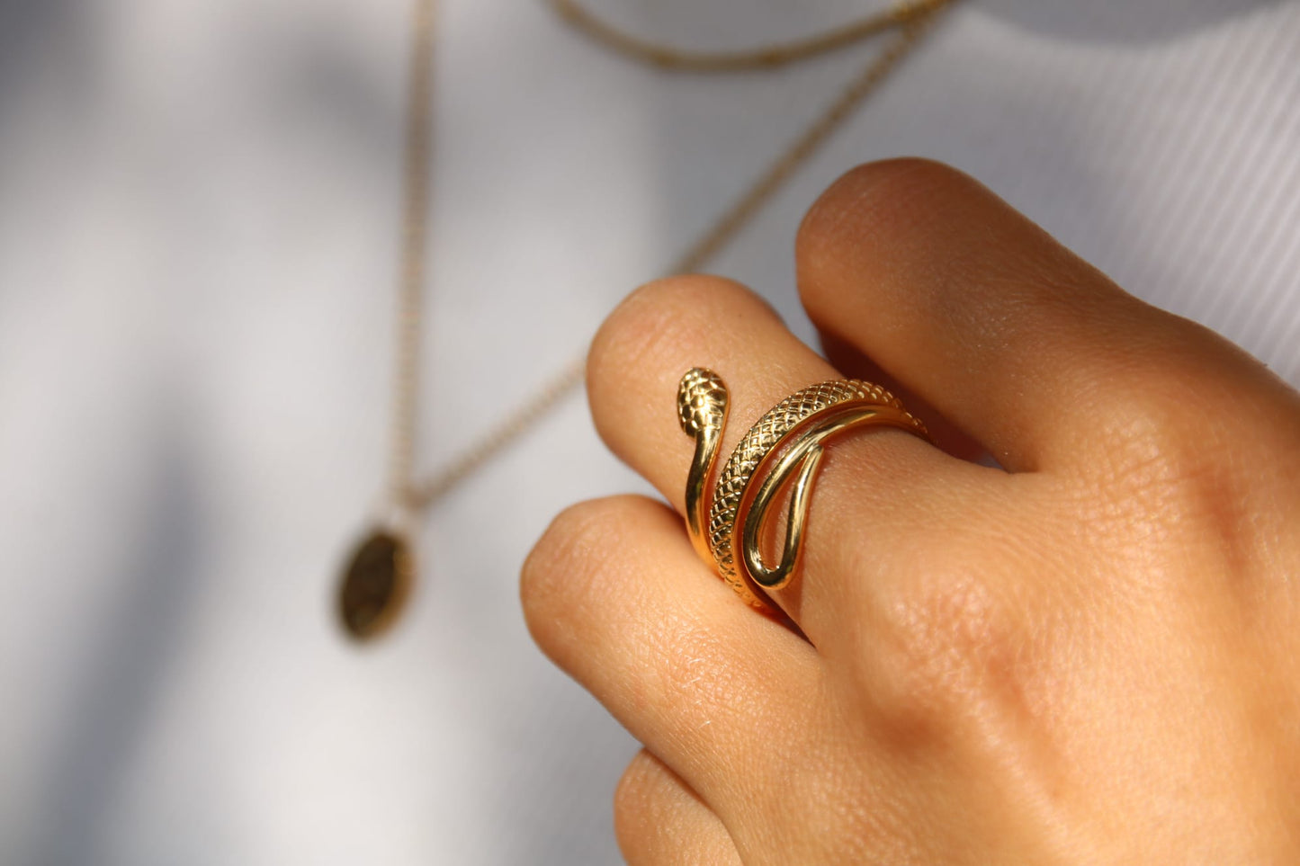 snake ring made of 18k stainless steel