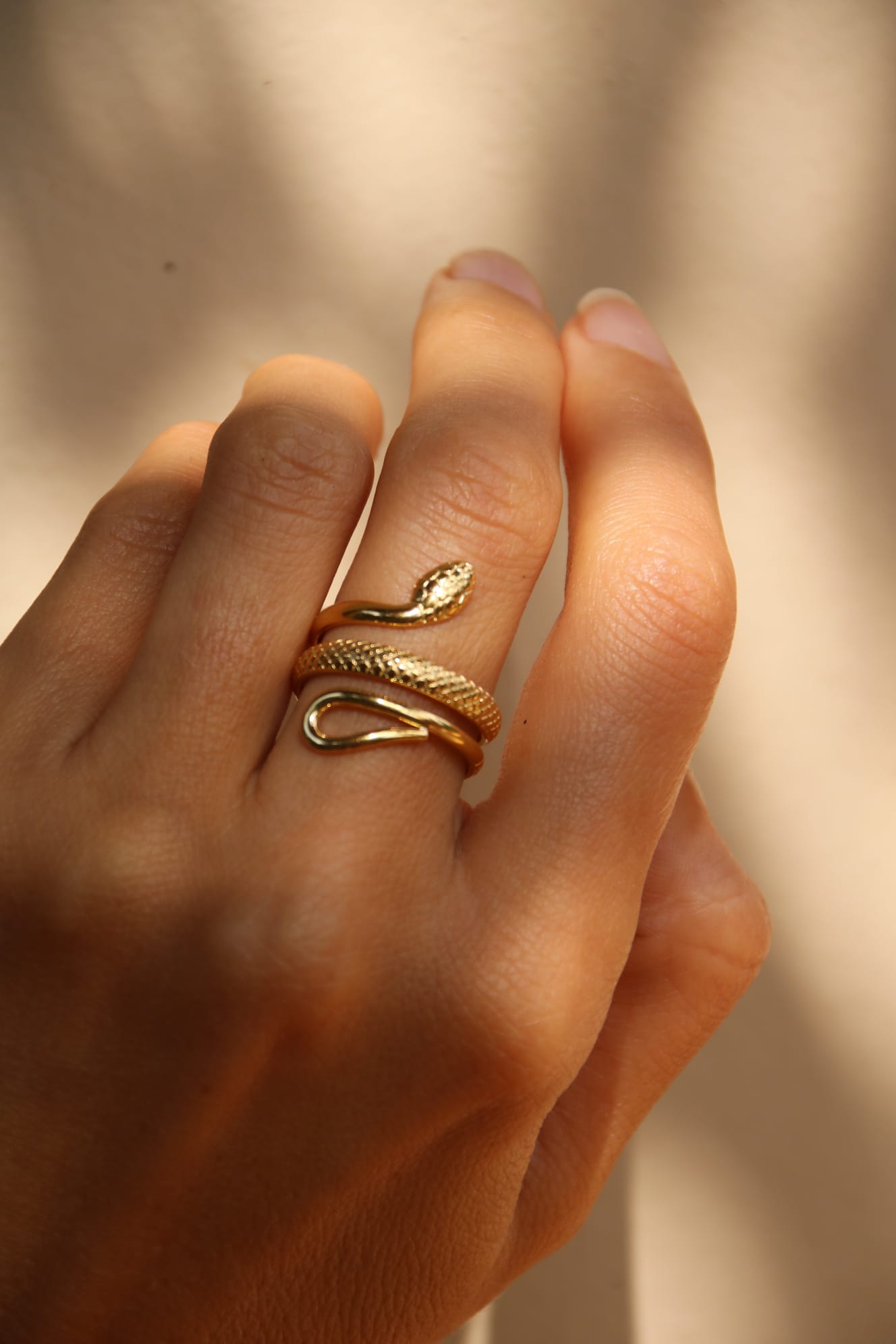 snake ring made of 18k stainless steel