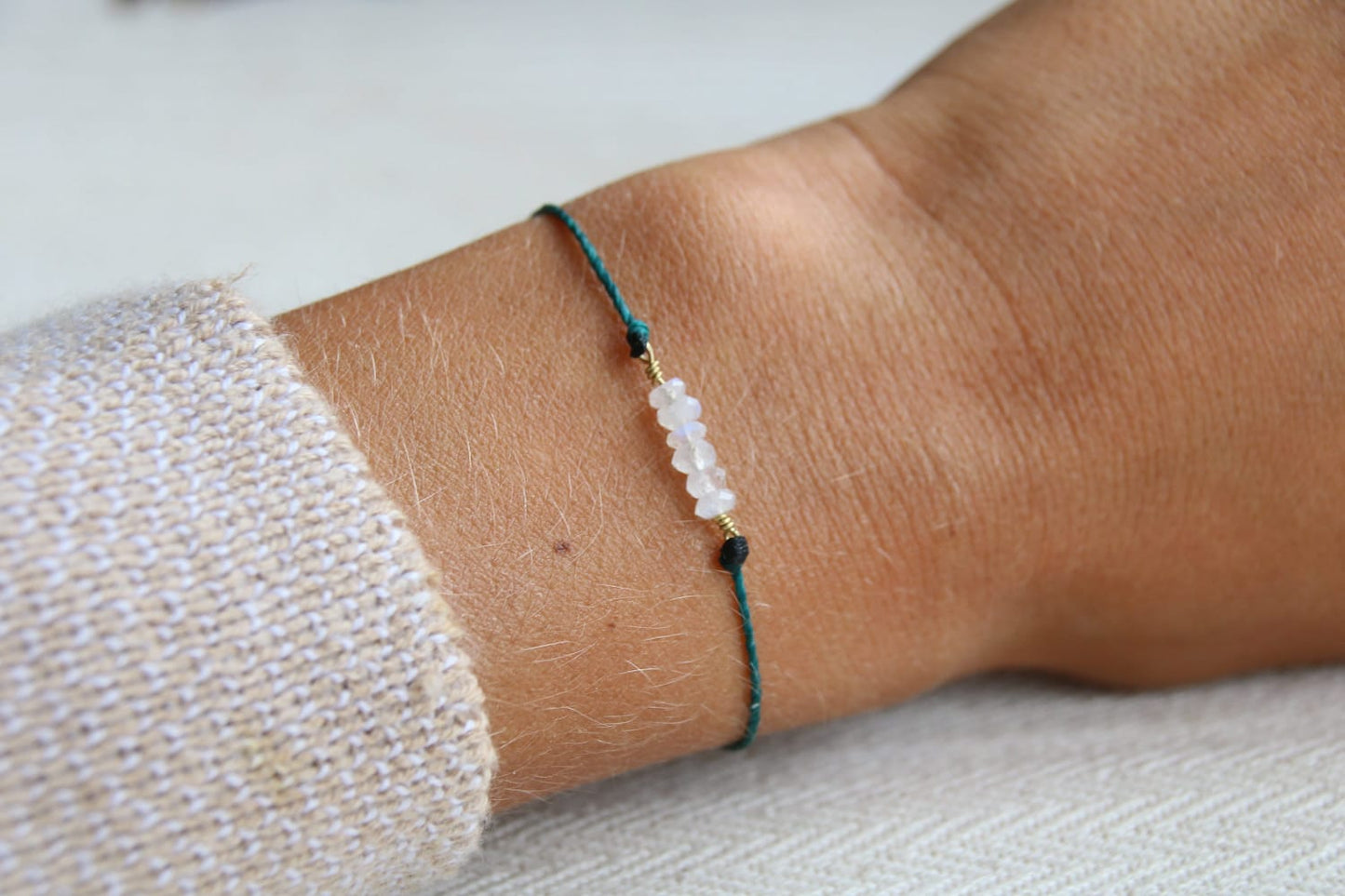 Bracelet citrine, bracelet personnalisé, bijoux en pierre de naissance