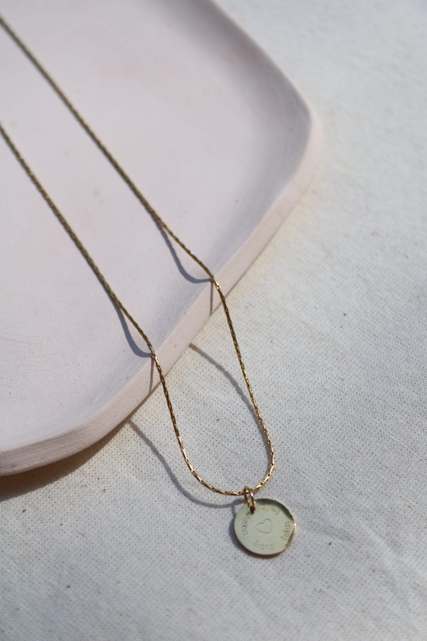 Personalisierte Gravur Kette mit 12mm Plättchen