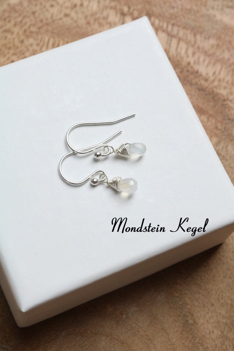 Boucles d'oreilles en pierre de lune, boucles d'oreilles pendantes, boucles d'oreilles en pierres précieuses
