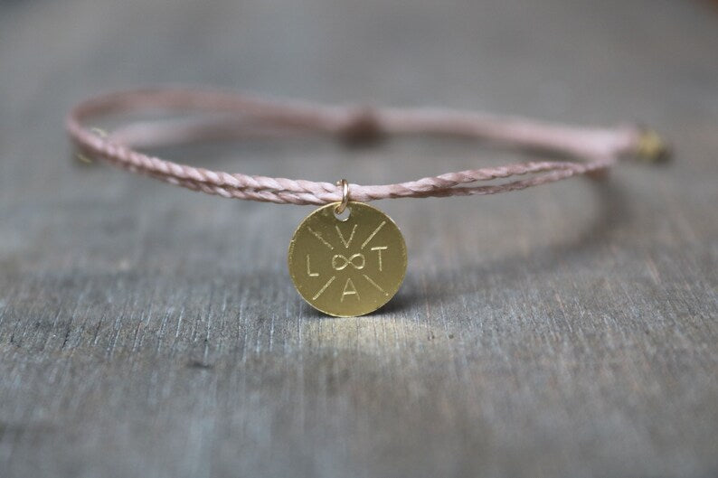 Bracelet familial délicat, bracelet personnalisable