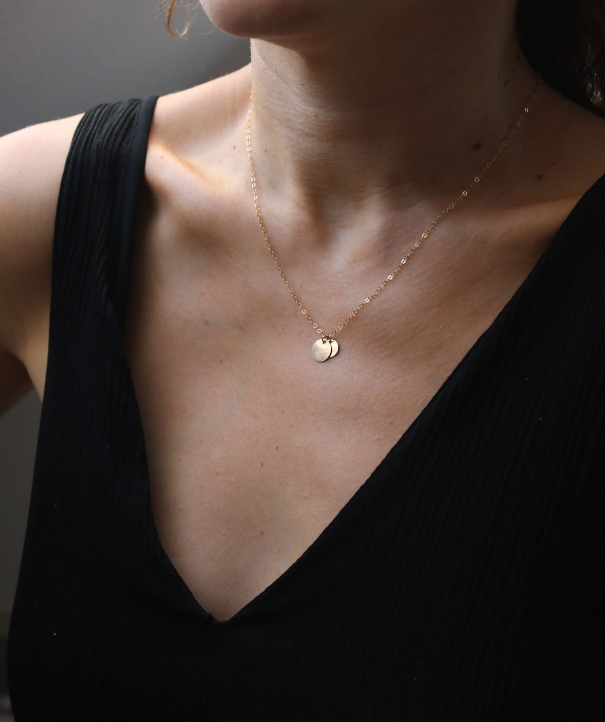 Kette mit Personalisierter Gravur, Plättchen Kette personalisiert mit 10mm & 8mm