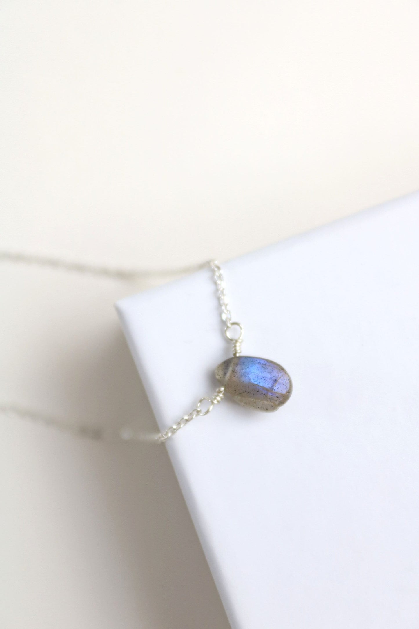 Collier labradorite argent