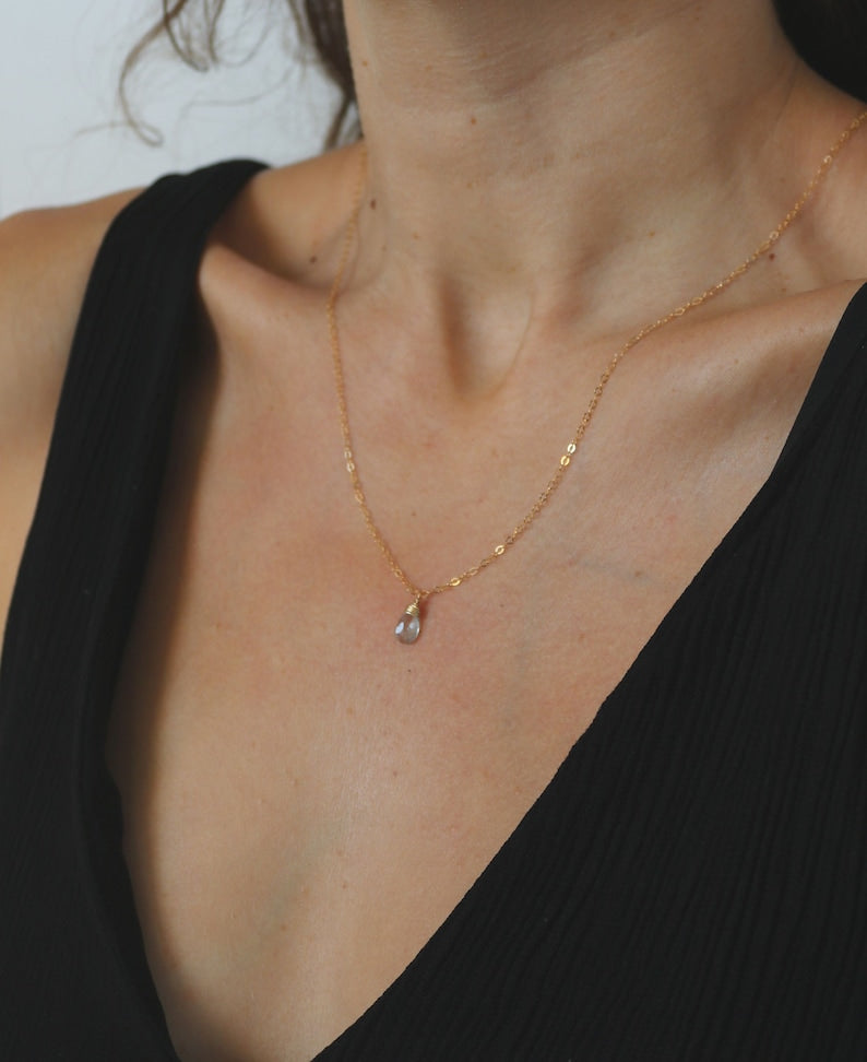Collier en argent avec pendentifs aigue-marine, collier avec pierre aigue-marine