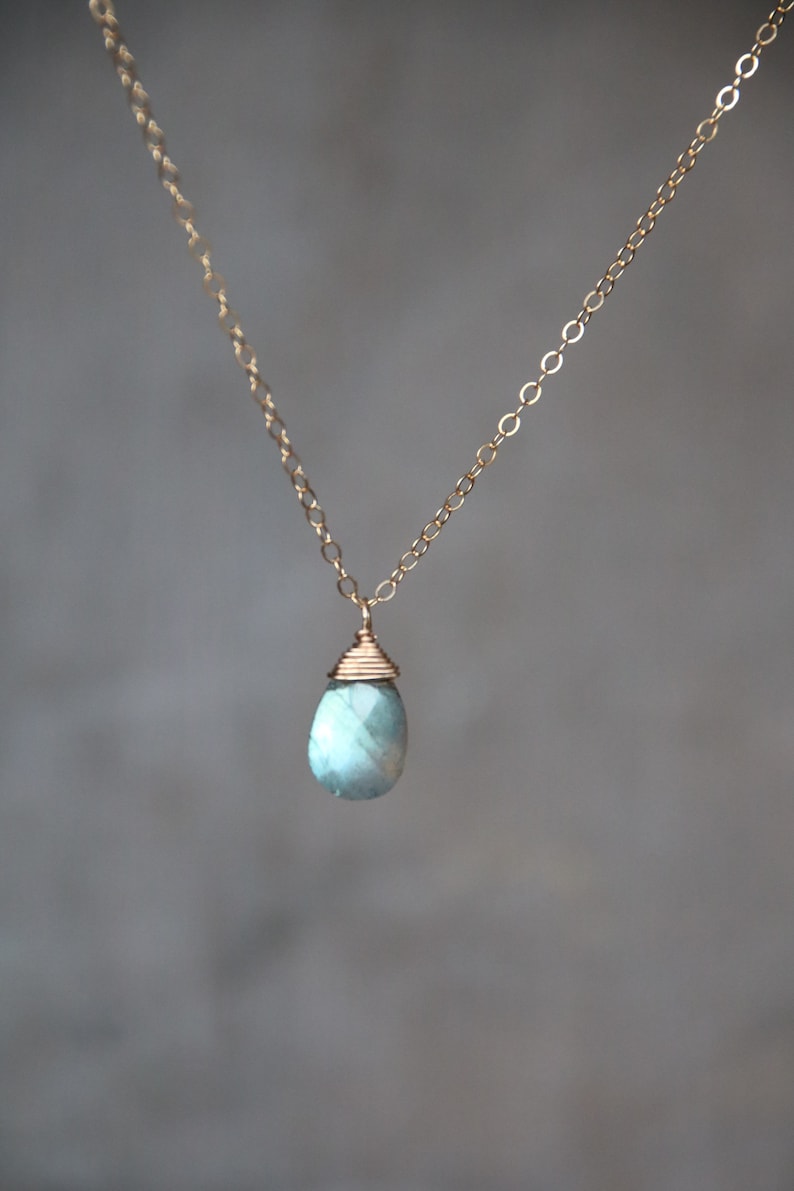 Collier en or labradorite
