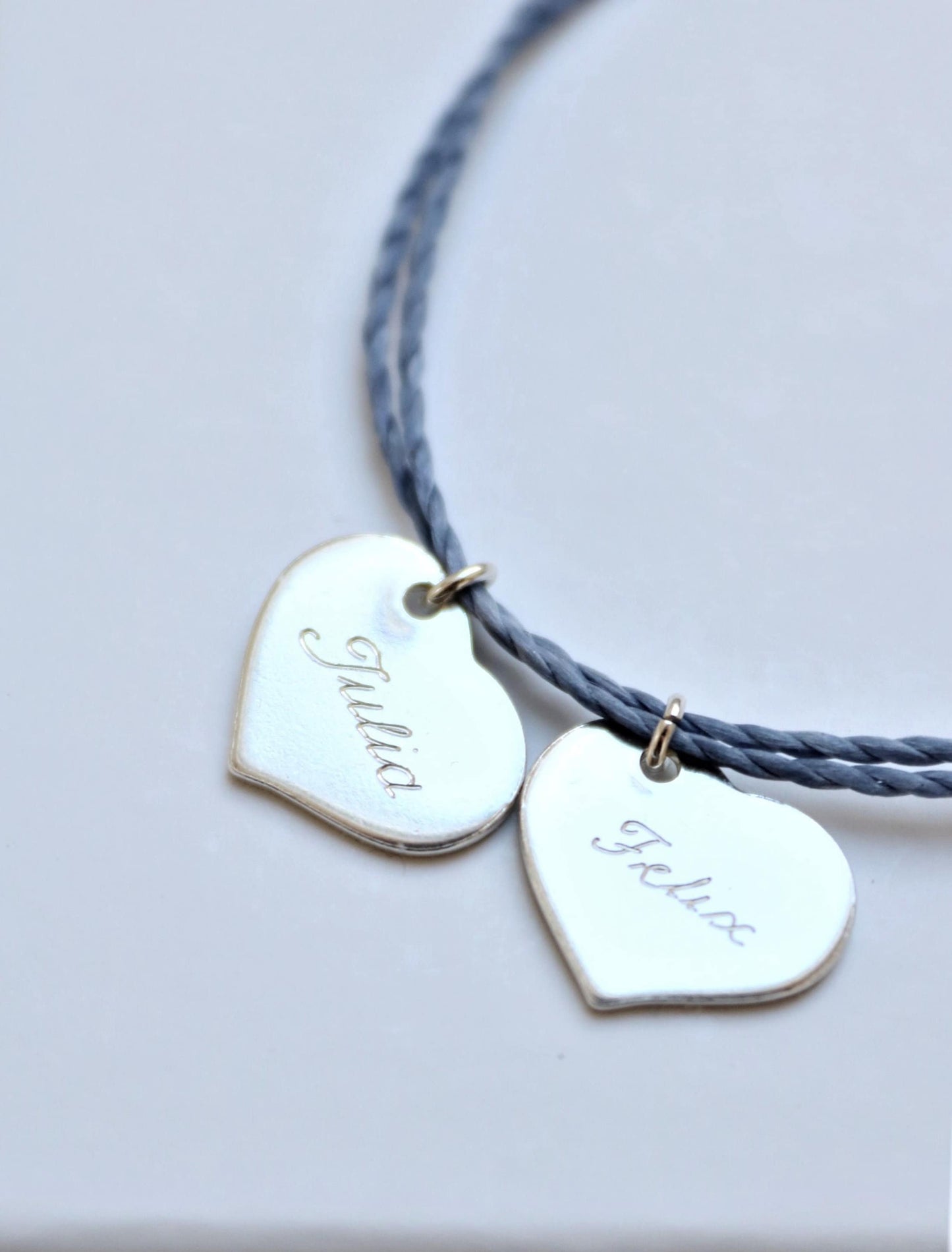 Bracelet Personnalisé avec Pendentif Coeur • Gravure Personnalisée • Cadeau pour elle