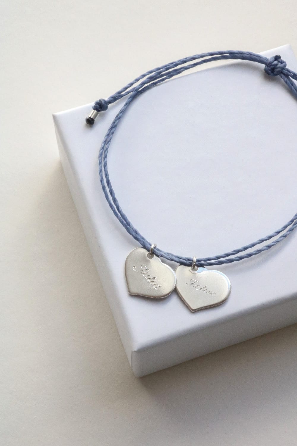 Bracelet Personnalisé avec Pendentif Coeur • Gravure Personnalisée • Cadeau pour elle
