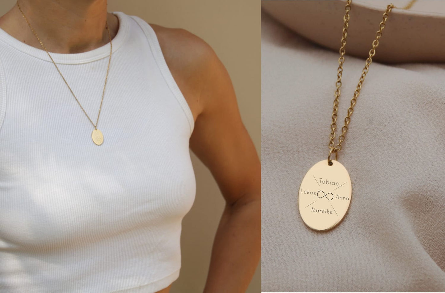 Collier prénom personnalisé avec gravure souhaitée