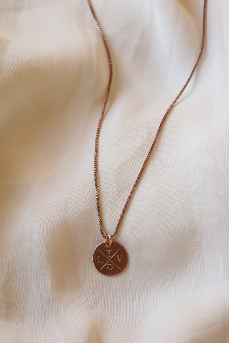Familienkette in Rosé Gold, Kette mit personalisierte Gravur
