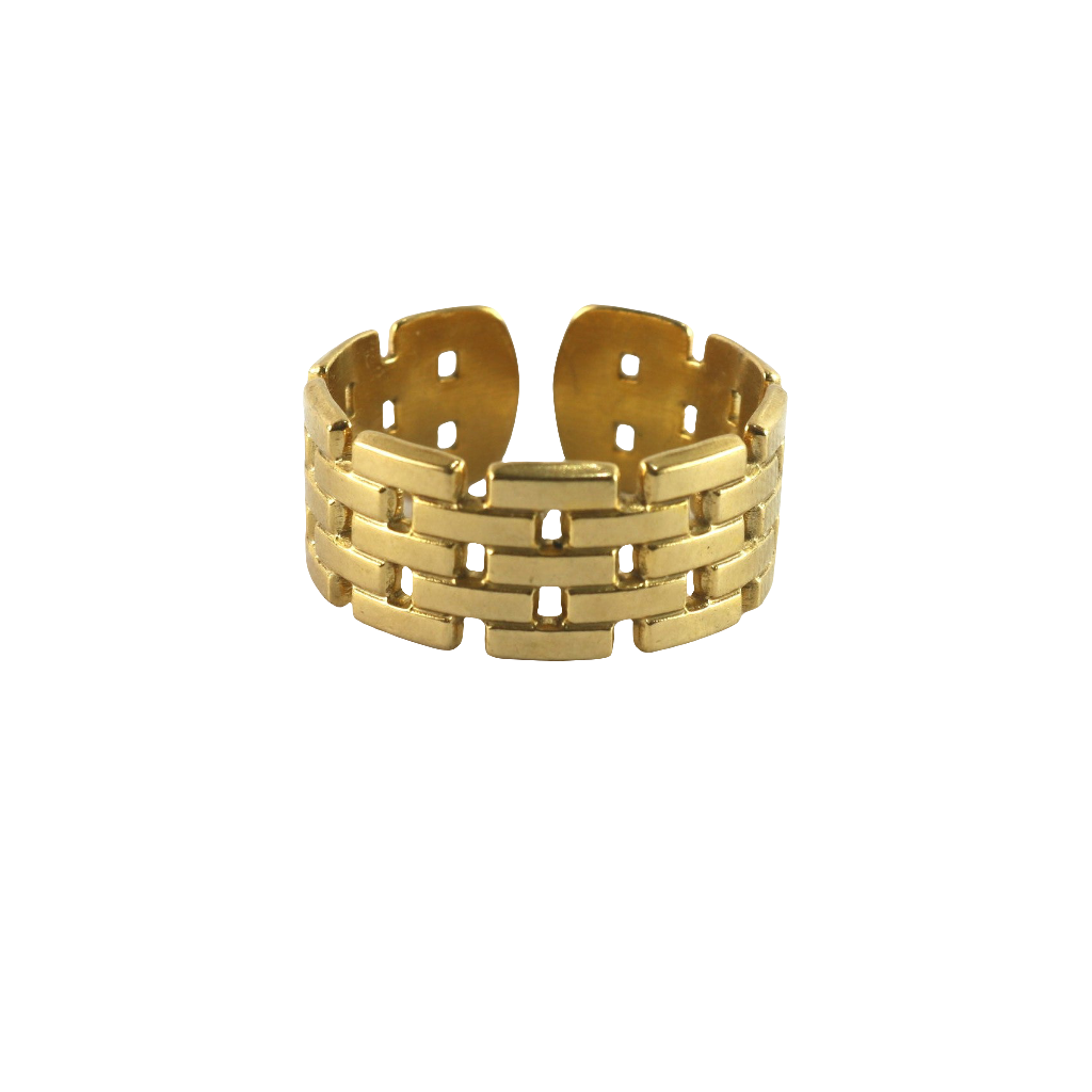 Bague Grille Dorée