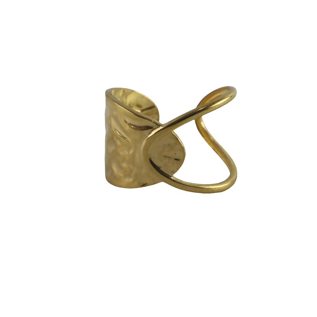 Bague en boucle dorée