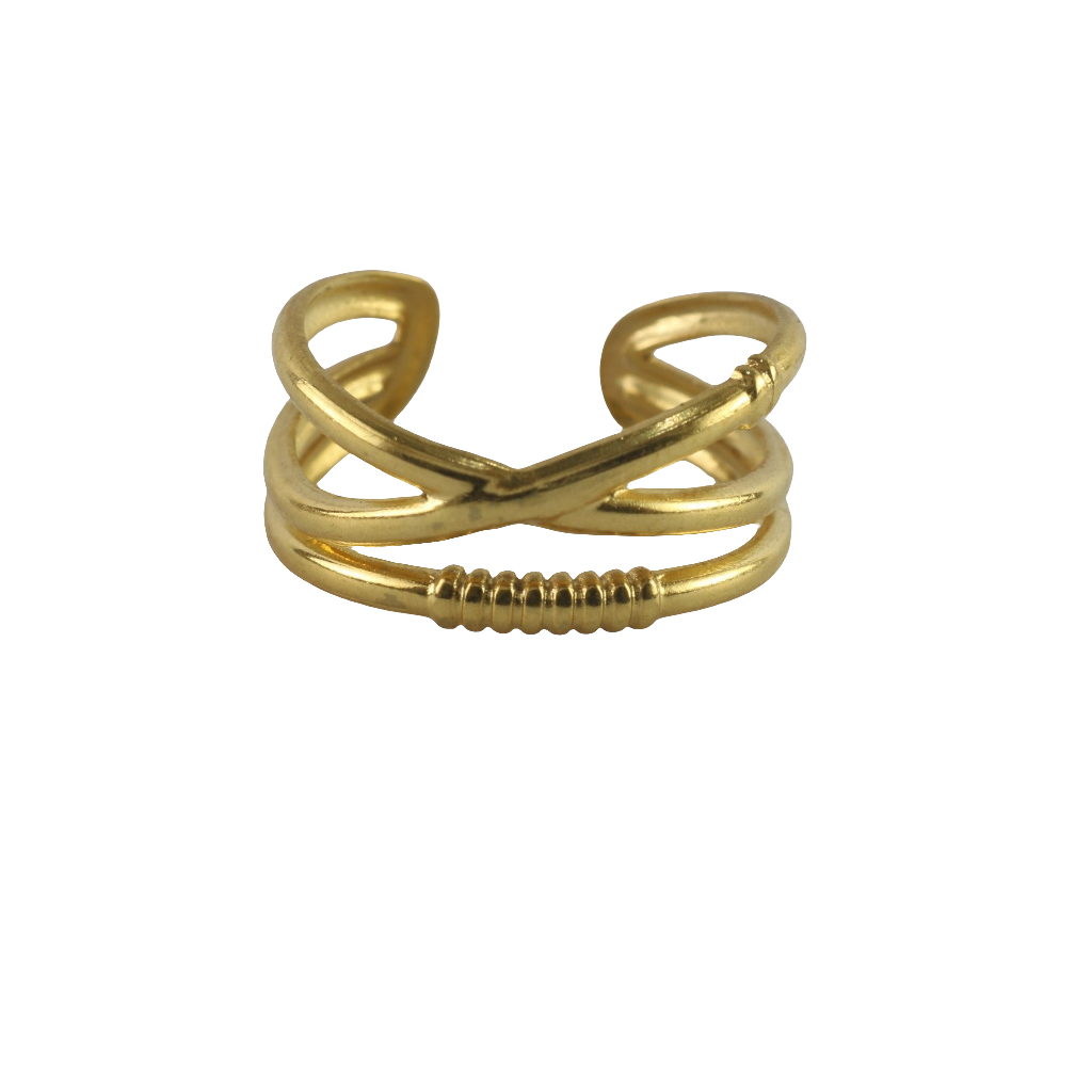 Minimalist gold ring made of 18k stainless steel