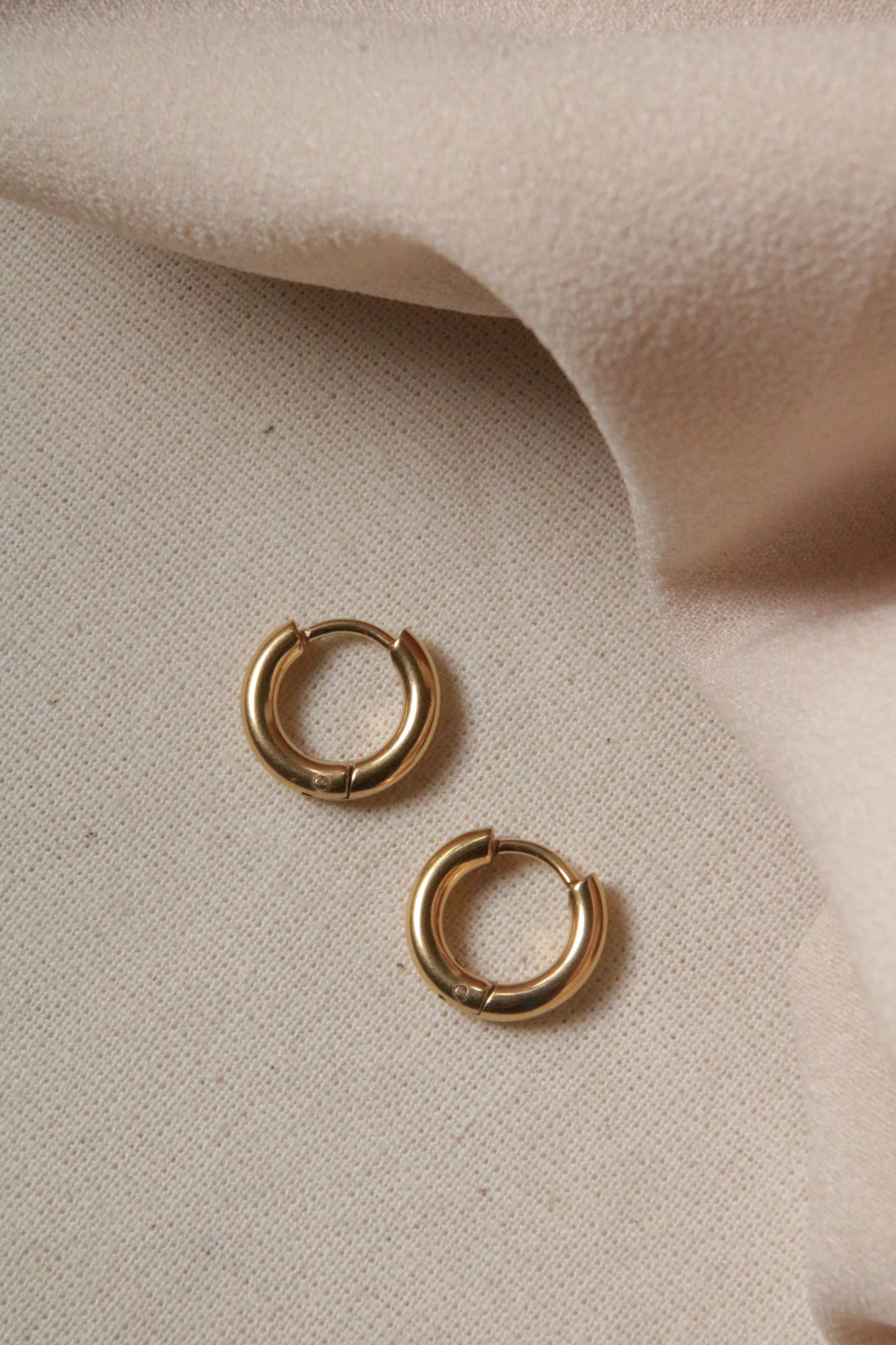 Creolen 15 mm – 18K Gold – Edelstahl