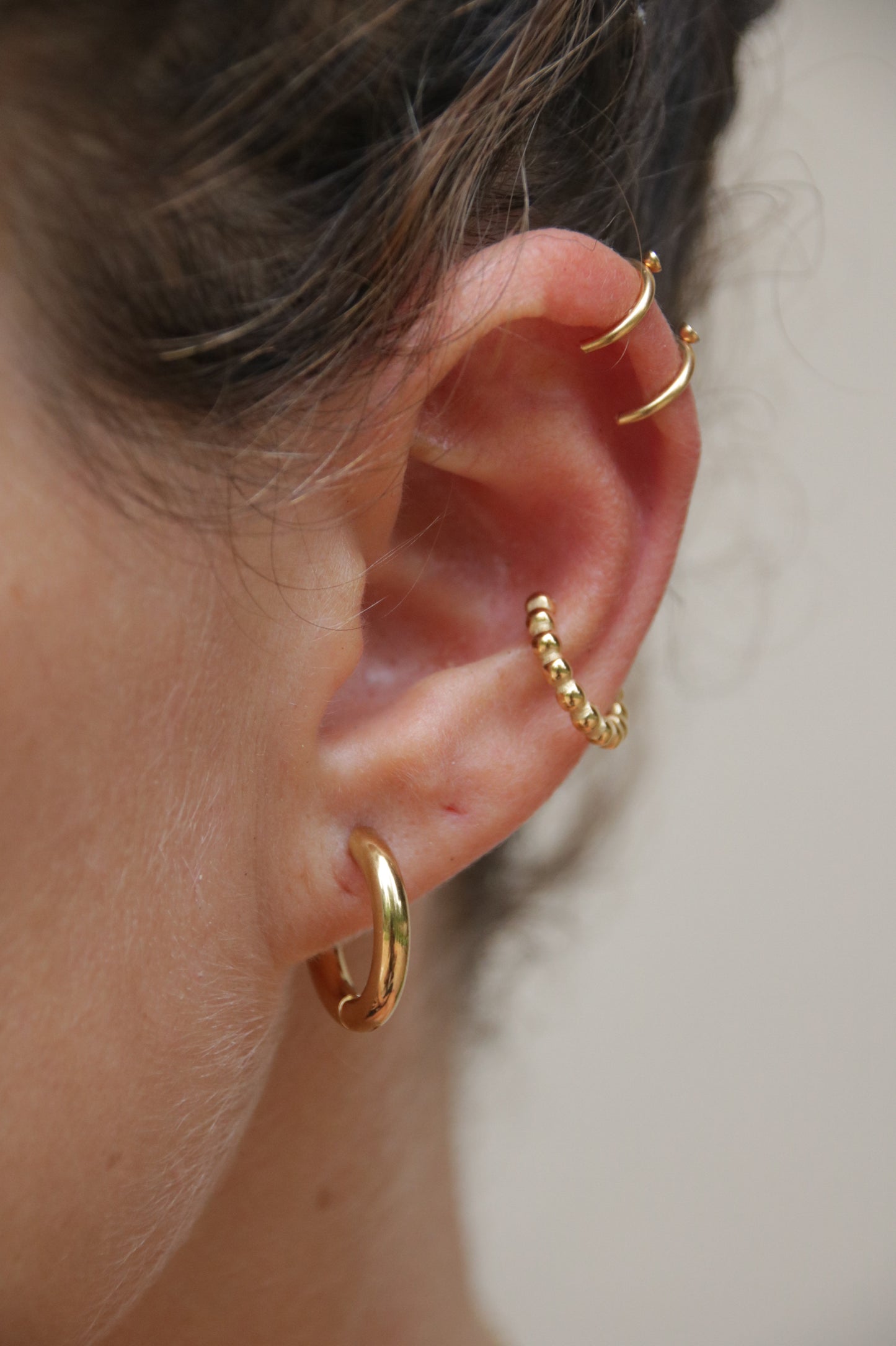 Creolen 15 mm – 18K Gold – Edelstahl