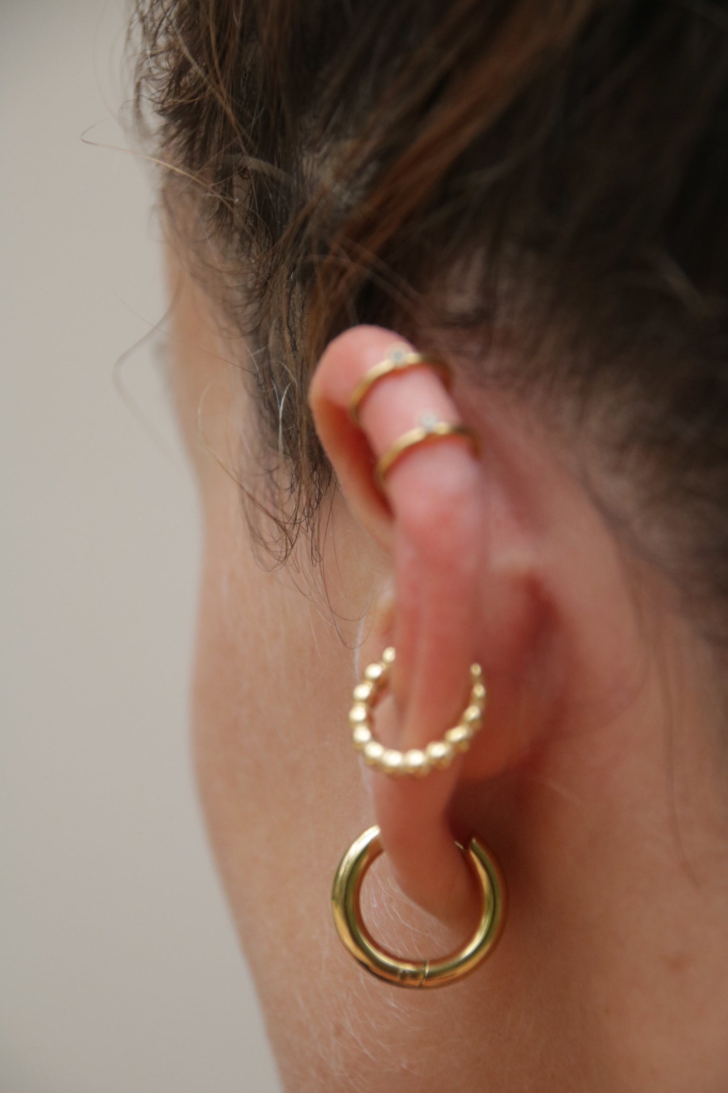 Creolen 15 mm – 18K Gold – Edelstahl