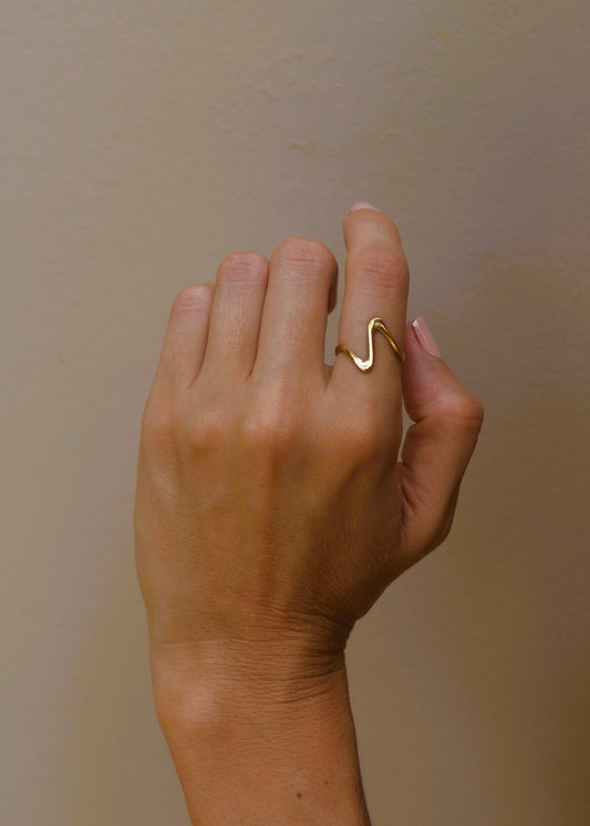 Flowing Gold Ring