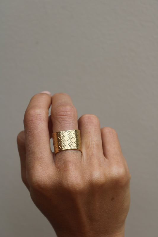 Wide statement ring, wide chunky ring, adjustable ring