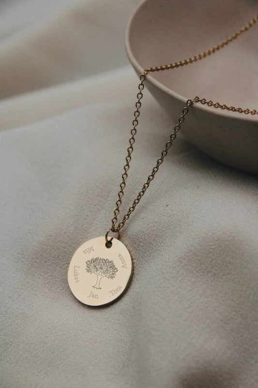 Personalisierte Familien Gravur Kette