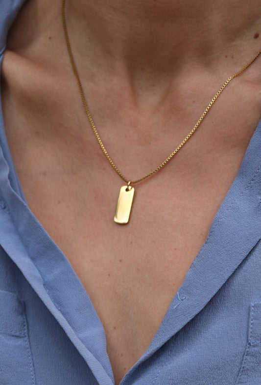 Golden Bar Gravurkette