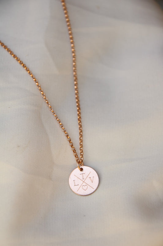 Familienkette in Rosé Gold, Kette mit personalisierte Gravur