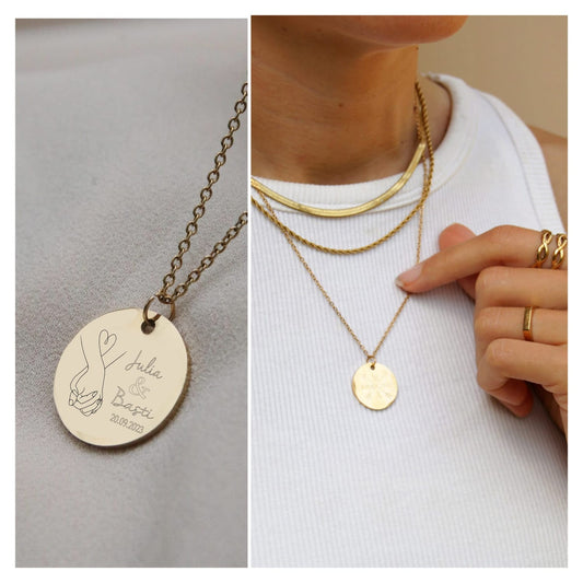 Personalisierte Kette zum Valentinstag