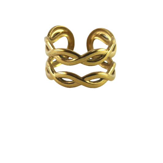 snake ring made of stainless steel with 18k gold plating