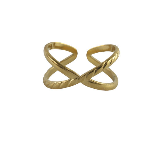 cross ring with fluted band